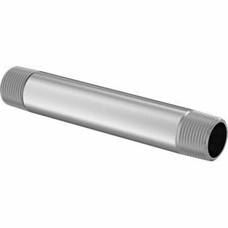 BSC PREFERRED Standard-Wall 316/316L Stainless Steel Threaded Pipe Threaded on Both Ends 3/4 BSPT 6 Long 5470N155